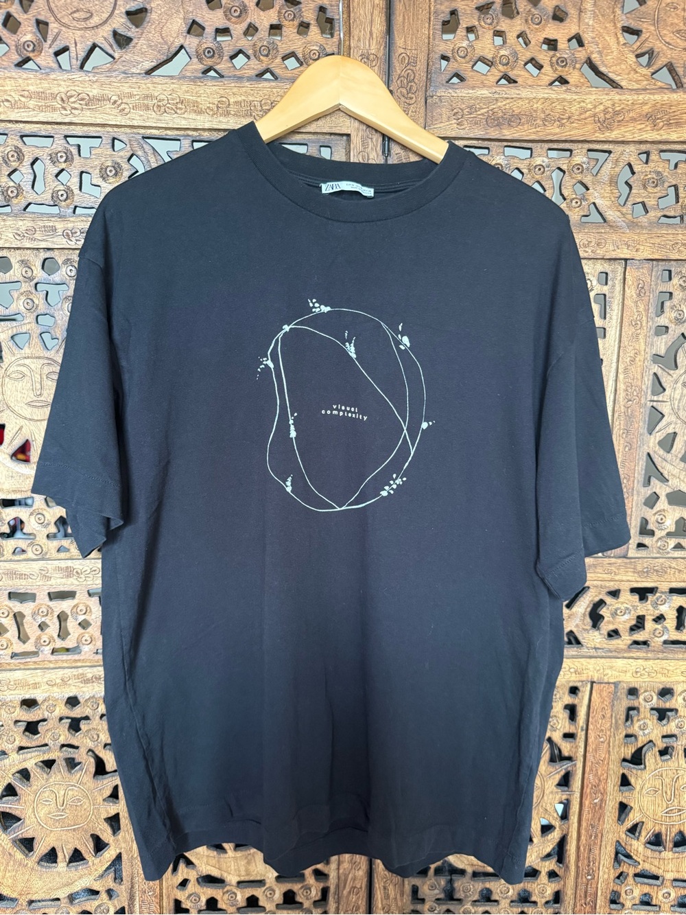 Zara “Visual Complexity” Minimalist Graphic T-Shirt — Size Medium